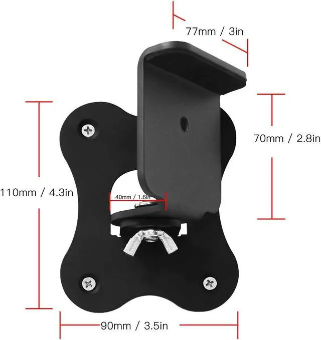 Alt view image 4 of 5 - Bar Speaker Wall Mount Bracket, Metal Speaker Wall Stand for Samsung Q930B Q930C Q990B Q990C SX Q990B, Anti Drop Wall Speaker Mounting Bracket