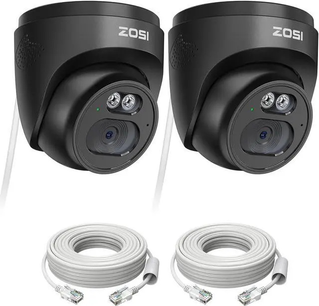 Main image of ZOSI C220 2Pack 4MP 2.5K QHD Add-On PoE IP Camera Outdoor, 1440p Surveillance Outdoor Camera to Home Security System, Only Work with ZOSI PoE NVR, 100ft Night Vision, AI Human Detection, One-Way Audio