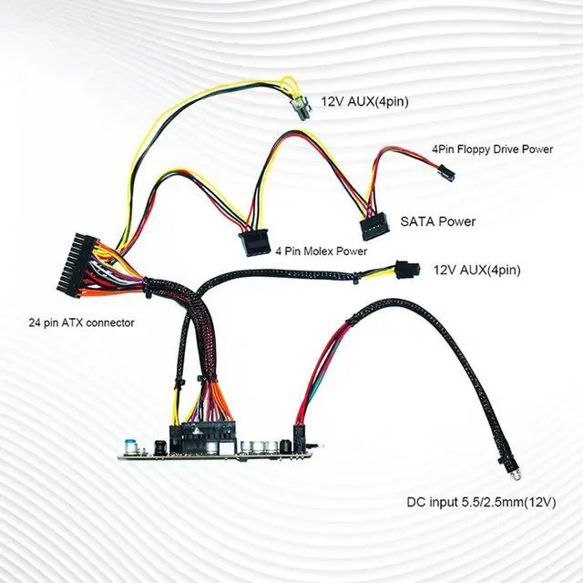 Alt view image 5 of 5 - ASHATA DC to DC ATX PSU 12V 300W 24Pin ATX Switch PSU Mini ITX 1U PC Power Supply Module for Computer