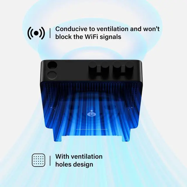Alt view image 2 of 5 - Wall Mount for Sonos Amp Mount Slim Design Compatible with Sonos Wireless Amplifier Mounting Bracket with Ventilation Holes