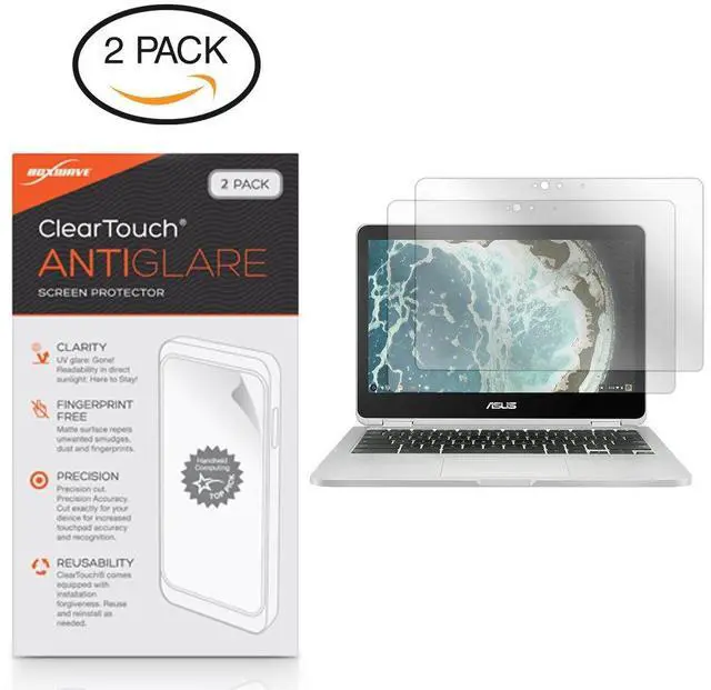 Alt view image 2 of 5 - BoxWave Screen Protector Compatible with ASUS Chromebook Flip C302CA - ClearTouch Anti-Glare (2-Pack), Anti-Fingerprint Matte Film Skin for ASUS Chromebook Flip C302CA