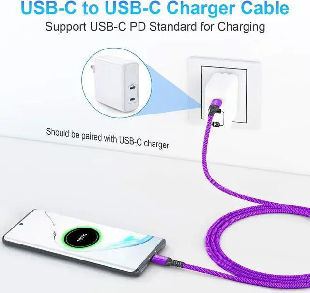 Alt view image 3 of 5 - Elebase 3Pack USB C to Type C 100W Cable 3Pack 3.3/6.6/10ft and 4 Pack USB to USB C Adapter for MacBook Pro,iPhone 15,iPad 10 Air 4 5 Mini 6 6th,Samsung Galaxy Note S21 S22 S23,A72 A73,Tab S8