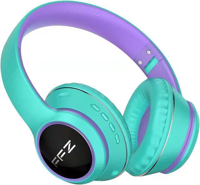 Main image of FFZ Kids Wireless Headphones, K21 Colorful LED Lights Blue Tooth-V5.0 Headphones for Kid with Built-in Microphone, Foldable Headset & Soft Earpads, for School/Car/Airplane/Ipad (Purple)