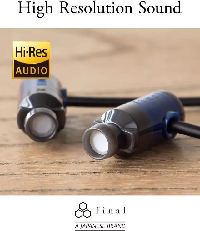 Alt view image 2 of 5 - Final E1000C in-Ear Isolating Earphones with High Clarity Microphone, 6.4mm Dynamic Driver, Hires Certified, Durable Cable, Award Winning, Designed in Japan (Black)