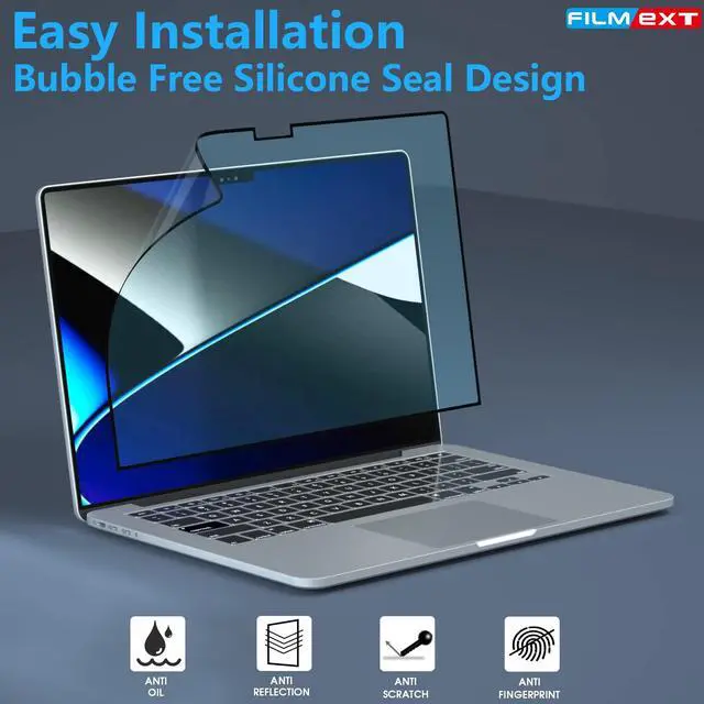 Alt view image 5 of 5 - FILMEXT Macbook Pro 16 inch Screen Protector M3 2023,Bubble Free Blue Light Screen Filter for Macbook Pro 16.2" 2023-2021 M3 Pro/Max A2991/M2 A2780/M1 A2485-Eye Protection/Anti-Glare-Matte 1Pack