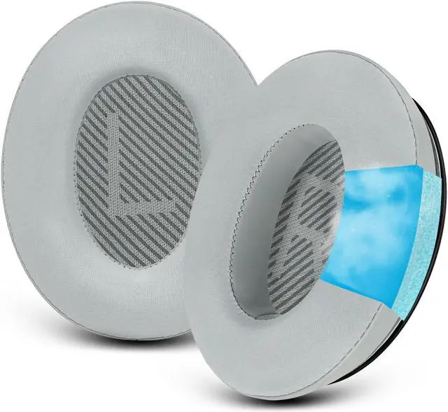 Alt view image 3 of 5 - GEVO Ear Pads Cushions Replacement, Ear Pads for Bose QuietComfort 35 (QC35) and Quiet Comfort 35 II (QC35 II) Over-Ear Headphones & More, Memory Foam & Silver(PU Leather&Cooling-Gel)