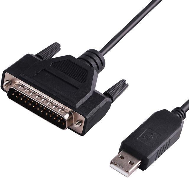 Green-utech USB RS-232 to DB25 Serial Adapter Cable for