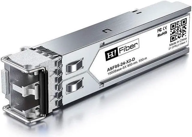 Alt view image 4 of 5 - 2 Pack of SFP Transceiver Multimode Gigabit Mini-GBIC Module Bundle with 1meter OM3 LC to LC Fiber Patch Cable, 1000Base-SX Compatible for Netgear AGM731F and More