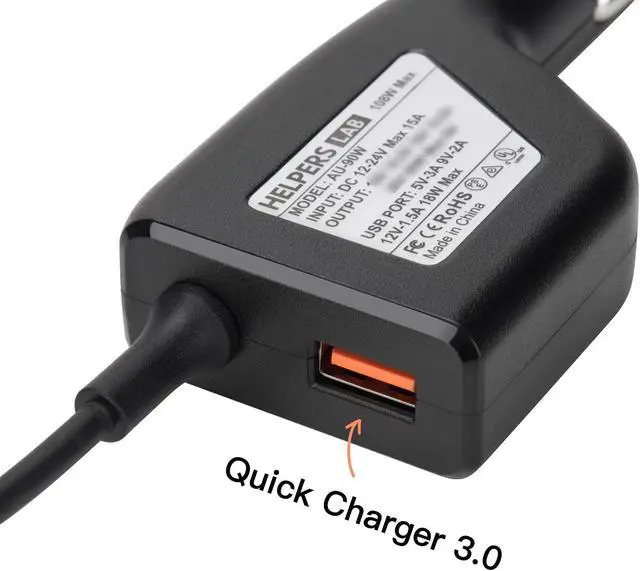 Alt view image 2 of 5 - HELPERS LAB 19.5V 4.62A 3.33A 2.31A Laptop Charger Compatible for HP Laptop Envy EliteBook TouchSmart Folio Pavilion Stream Spectre Zbook chromebook Notebook Adapter Power Supply 90W 65W 45W