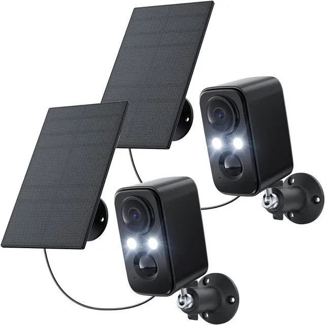 Main image of IHOXTX Security Cameras Wireless Outdoor, Flood Light Solar Cameras for Home Security, Home Camera with Color Night Vision, PIR Human Detection, 2-Way Talk, IP66 Waterproof, SD Card/Cloud Storage
