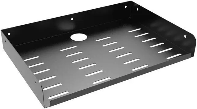 Main image of JINGCHENGMEI Metal Floating Wall Mounted Shelf Bracket for AV, TV Accessories, WiFi Router, TV Box, Cable Boxes, DVD Player, Games Consoles or Other Small Projectors (12 inches Width)