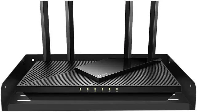 Alt view image 4 of 5 - JINGCHENGMEI Metal Floating Wall Mounted Shelf Bracket for AV, TV Accessories, WiFi Router, TV Box, Cable Boxes, DVD Player, Games Consoles or Other Small Projectors (12 inches Width)