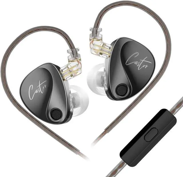 Main image of KZ Castor in Ear Monitor Headphones, 2PIN Detachable Cable Dual-Dynamic Driver Wired Earbuds, HiFi Improved Bass in-Ear Earphone Sound Tuning Noise Isolating IEM