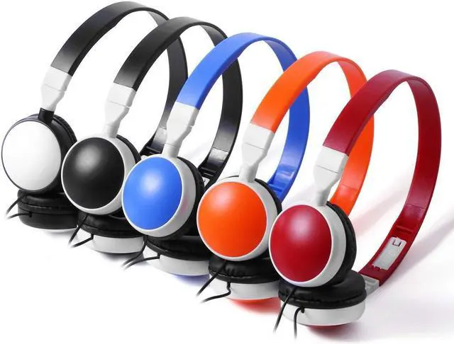 Alt view image 3 of 5 - Keewonda Bulk Headphones Classroom Kids Headsets 10 Pack Students School Multi Color Headphones in Bulk KW-X10 Foldable Earbuds for Computer Lab Library Hospital MuseumsTesting Centers Hotels