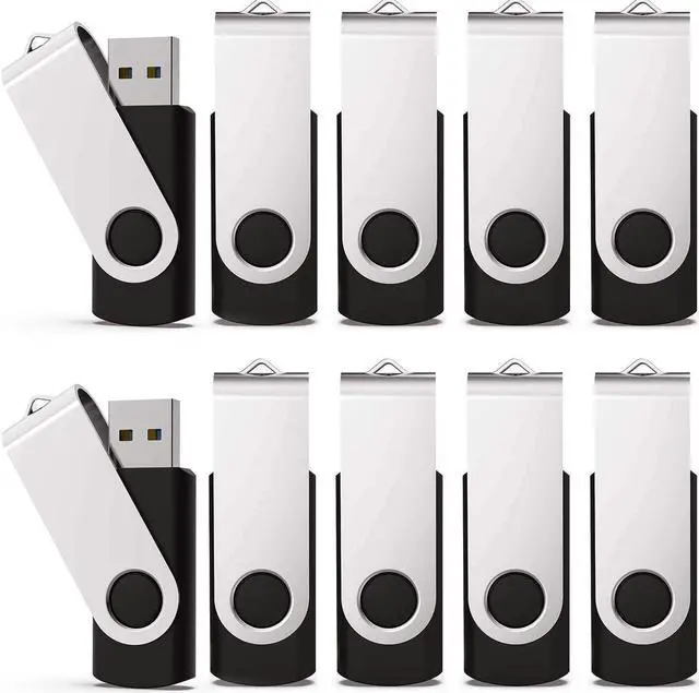 Main image of KEXIN 10 Pack 32GB Flash Drive USB Drive Memory Stick Thumb Drive, Black USB 2.0