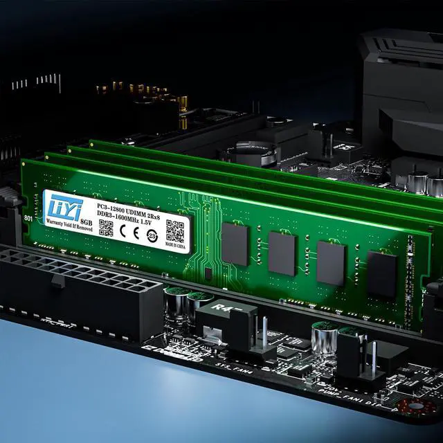 Alt view image 3 of 5 - LIYI DDR3 RAM 16GB Kit (2x8GB) 1066MHz PC3-10600S CL9 Unbuffered Non-ECC 1.5V 2Rx8 Dual Rank Channel 240 Pin UDIMM PC Computer Desktop Memory Modules Ram SDRAM Upgrade