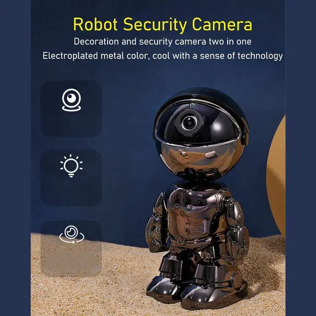 Alt view image 2 of 5 - Luqeeg Home Security Camera, Auto Tracking Camera, 1080P Intelligent APP Robot Camera Baby Video Monitor Robot Camera with Smart Alarm, Support 128GB Extension Storage