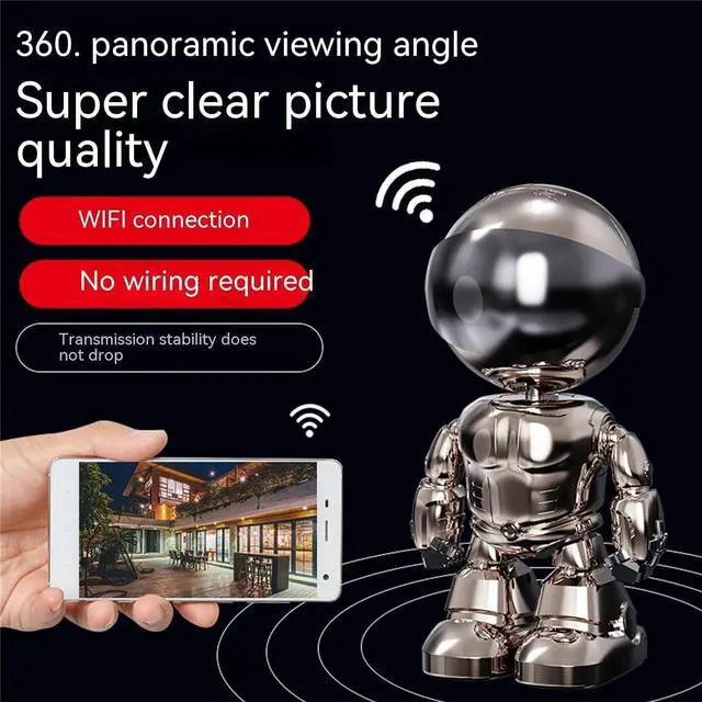 Alt view image 5 of 5 - Luqeeg Home Security Camera, Auto Tracking Camera, 1080P Intelligent APP Robot Camera Baby Video Monitor Robot Camera with Smart Alarm, Support 128GB Extension Storage