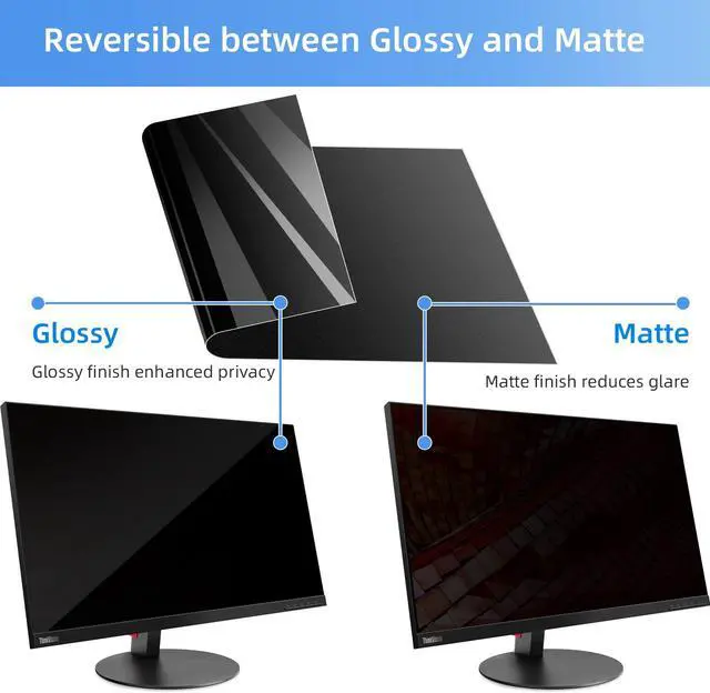 Alt view image 5 of 5 - Mamol 27 Inch Computer Privacy Screen Filter for 16:9 Aspect Ratio Widescreen Monitor - Removable Computer Screen Privacy Shield and Anti Glare Blue Light Filter, Anti-Scratch Screen Protective Film