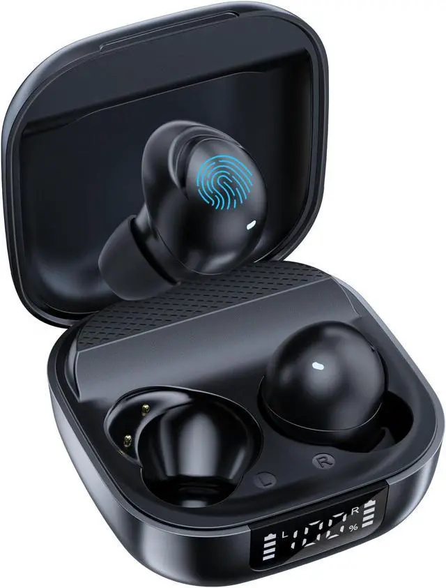 Main image of MANKIW Wireless Earbuds for Android, wireless earbuds bluetooth 5.3 headphones Stereo Bass LED Display in Ear Earphones 32H Playtime Waterproof Ear Buds Built in Mic for Samsung/iPhone/TV/Window