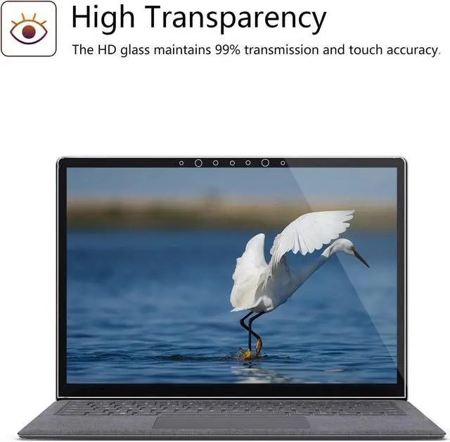 Alt view image 5 of 5 - Megoo Screen Protector for Microsoft Surface Laptop 6/5/4/3 (15 inch), Tempered Glass/Anti Shatter/Anti scratch/Smudge Resistant/HD Clear, Support Surface Pen