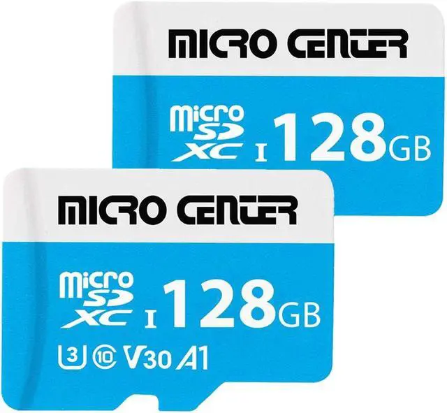 Main image of Micro Center 128GB microSDXC Card 2 Pack, Nintendo-Switch Compatible Flash Memory Card, UHS-I C10 U3 V30 4K UHD Video A1 R/W Speed up to 90/60 MB/s Micro SD Card with Adapter (128GB x 2)
