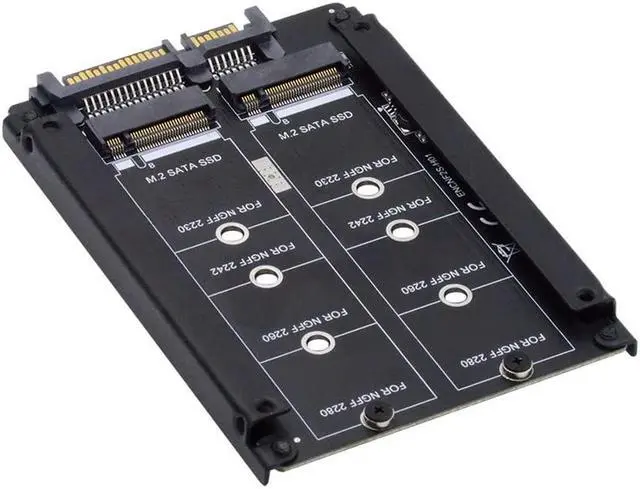 Main image of NFHK Dual NGFF B+M Key M.2 SSD Card JOBD Raid0 Span Bridge to 2.5inch SATA Combo HDD Disk Drive Enclosure