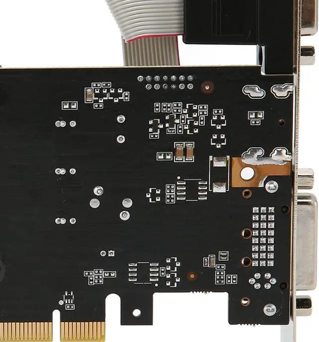 Alt view image 5 of 5 - Computer Graphics Card, 1GB 64bit GDDR3 589MHz 1000MHz PCIE 2.0 Gaming Graphics Cards, with HD MI,DVI,VGA Interface, Single Cooling Fan, for DirectX10.1