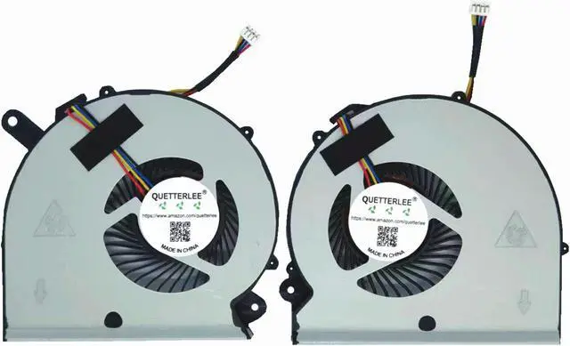 Main image of QUETTERLEE Replacement New Laptop CPU + GPU Cooling Fan for Gigabyte RP64 RP64W P64 P64W PR65 RP65W Aero14 Aero15 15X 15W 15P 15KB V8 X9 Y9 aero15 Classic sa Series BS5005HS-U2N BS5005HS-U2M DC5V Fan