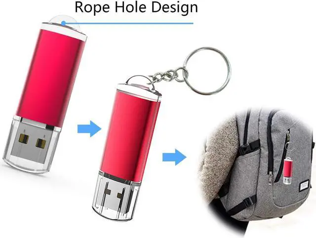 Alt view image 5 of 5 - RAOYI 10 Pack 32GB USB Flash Drive USB 2.0 Memory Stick Thumb Drive Pen Drive Jump Drive-Red