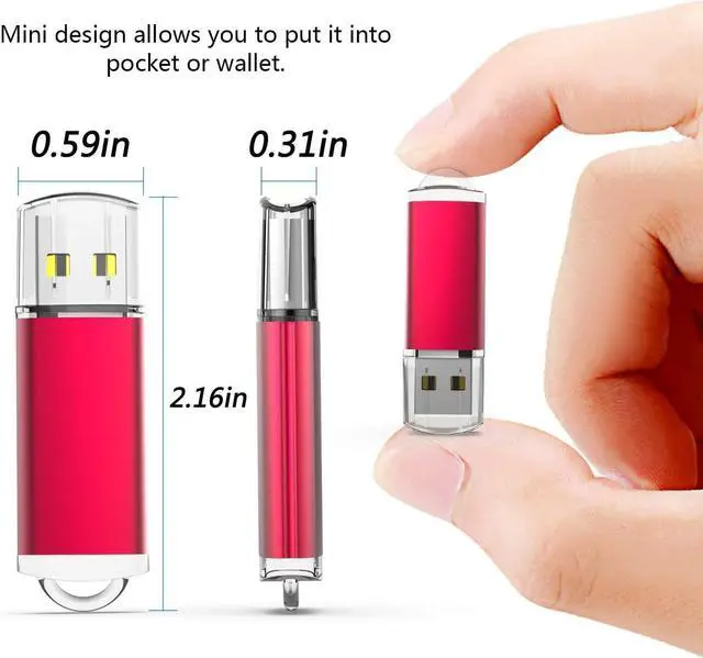 Alt view image 3 of 5 - RAOYI 10 Pack 32GB USB Flash Drive USB 2.0 Memory Stick Thumb Drive Pen Drive Jump Drive-Red
