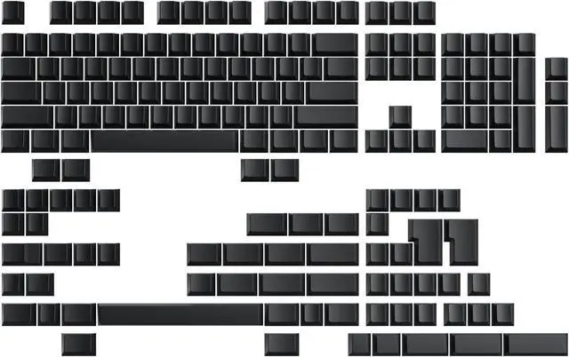 Main image of Ranked POM Jelly Premium Keycap Set | 1.45 mm Thick POM | Cherry Profile for Custom Mechanical Keyboard (Black Ink, 169 Keys)