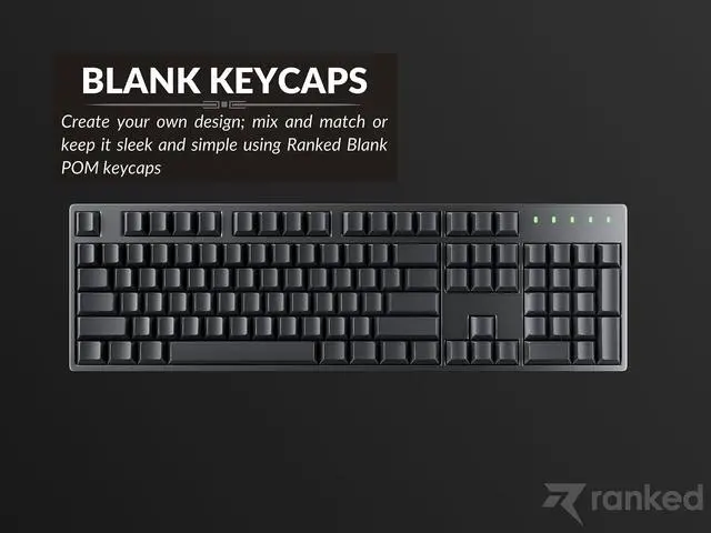 Alt view image 5 of 5 - Ranked POM Jelly Premium Keycap Set | 1.45 mm Thick POM | Cherry Profile for Custom Mechanical Keyboard (Black Ink, 169 Keys)