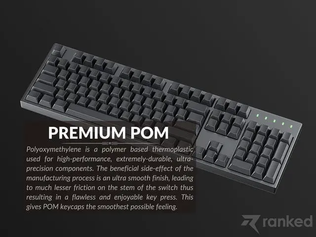 Alt view image 4 of 5 - Ranked POM Jelly Premium Keycap Set | 1.45 mm Thick POM | Cherry Profile for Custom Mechanical Keyboard (Black Ink, 169 Keys)