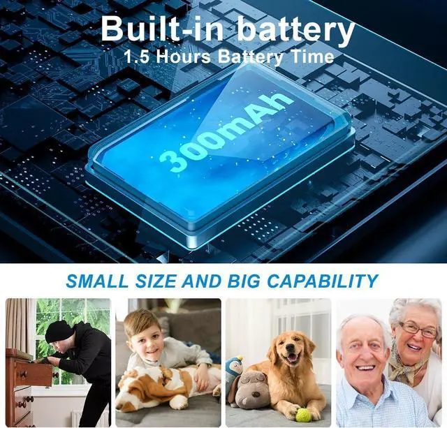 Alt view image 3 of 5 - Wireless WiFi Camera with Battery,HD1080P Wireless Camera for Home Security,Pet Camera,Baby Monitor with Night Vision,Motion Detection,Cloud Storage,Remote Viewing for Indoor/Outdoor with iOS Android