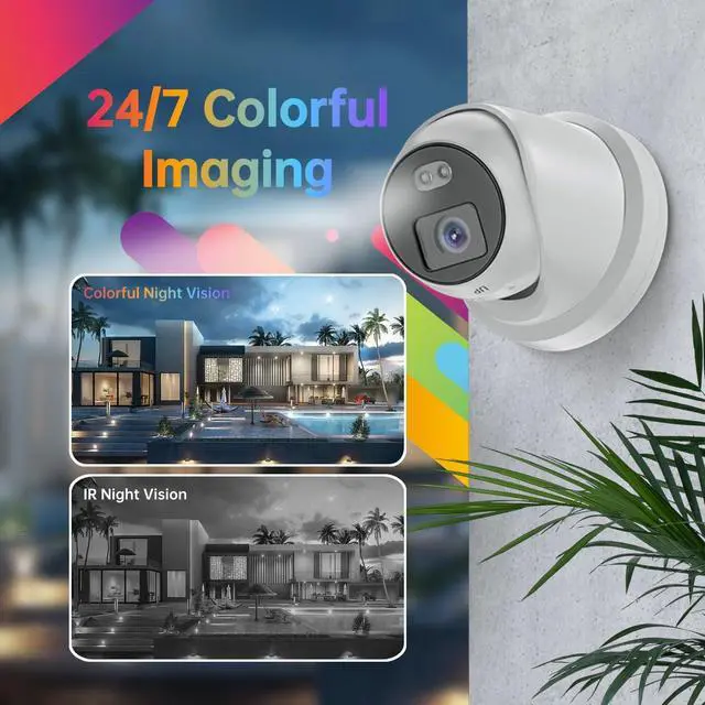 Alt view image 2 of 5 - DS-2CD2347G2-LU 4mm HIK 4MP Color-VU PoE IP Camera, Outdoor Indoor Turret Network Camera with Human/Vehicle Detection, 24/7 Colorful Image, Built-in Mic, Compatible with Hik NVR, IP67 Waterproof