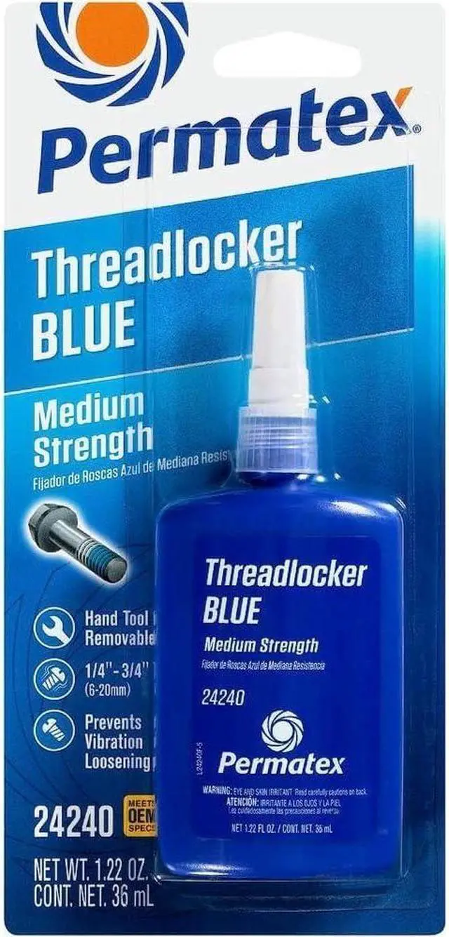 Main image of Permatex 24240 Medium Strength Threadlocker Blue, 36 ml (2)