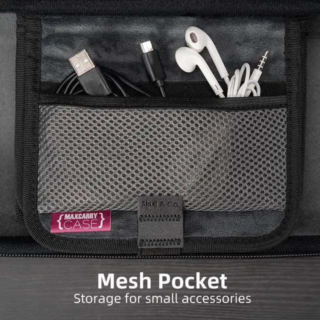 Alt view image 5 of 5 - Skull & Co. MaxCarry Hard Carrying Case for Steam Deck, ROG Ally & other Gaming Handhelds-Black