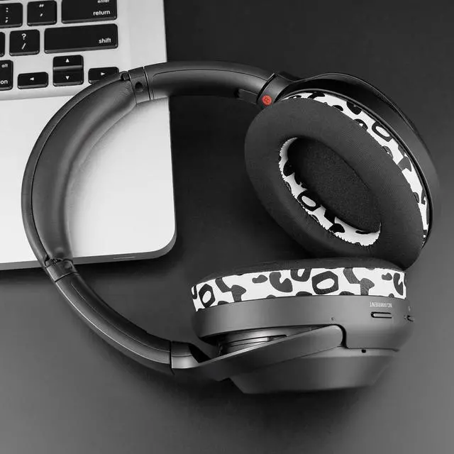 Alt view image 2 of 5 - SOULWIT Cooling-Gel Replacement Earpads for Sony WH-1000XM3 (WH1000XM3) Over-Ear Headphones, Ear Pads Cushions with High-Density Noise Isolation Foam, Added Thickness - Snow Leopard