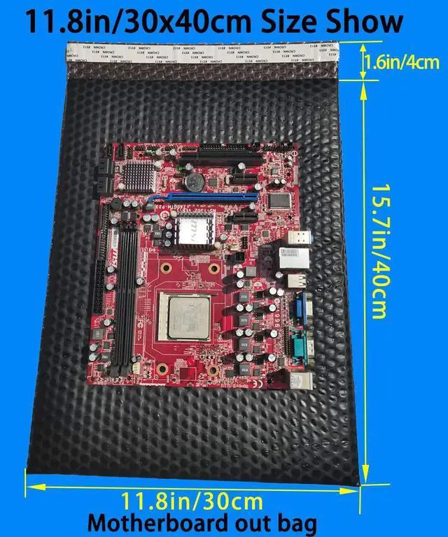 Alt view image 2 of 5 - Daarcin 10pcs 11.8x15.7in/30x40cm Large AntiStatic Bubble Bags, Static Shielding Bag for Motherboard Graphic Card or Sensitive Electronic Components