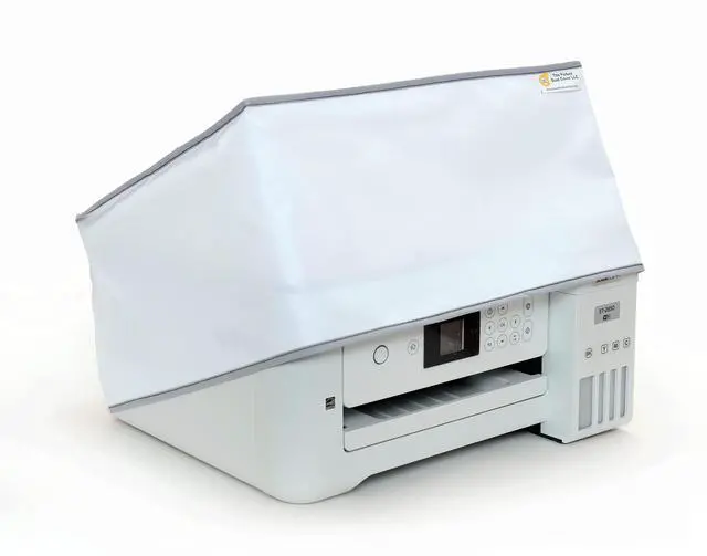 Alt view image 2 of 2 - The Perfect Dust Cover, White Vinyl Cover Compatible with Epson EcoTank ET-2720, Epson EcoTank ET-2800 and Epson EcoTank ET-2803 Printers, Anti Static and Waterproof by The Perfect Dust Cover LLC