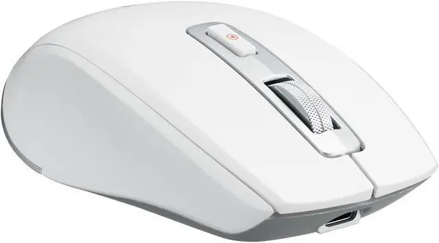 Main image of TMICE Wireless Bluetooth Mouse, Dual-Mode, 500mAh Battery, 5 DPI Adjustment, 10M Working Distance, White