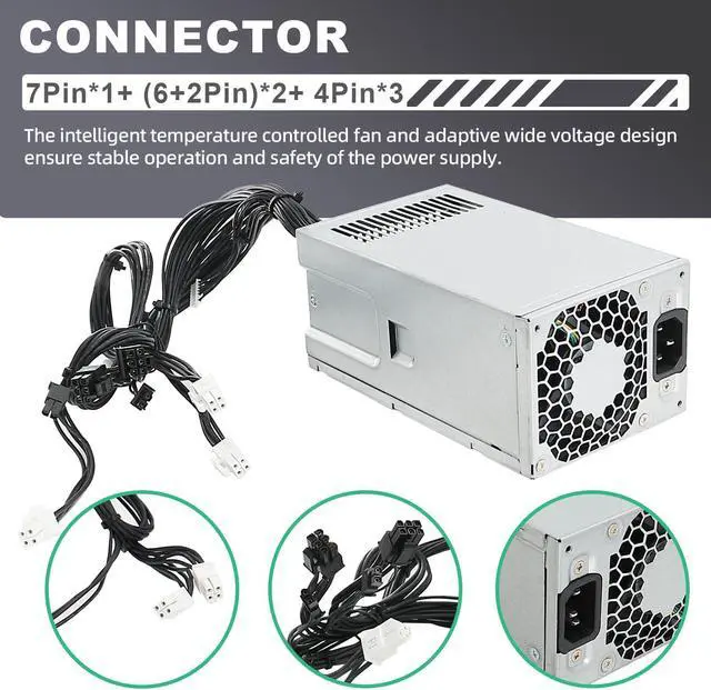 Alt view image 5 of 5 - Power Supply 500W Compatible with HP 280 G8 Pro Z2 G5 Festo Replacement L77487-003 L81009-800 L77487-001 L89233-001 PA-5501-2HA DPS-500AB-51 TE01 TG01