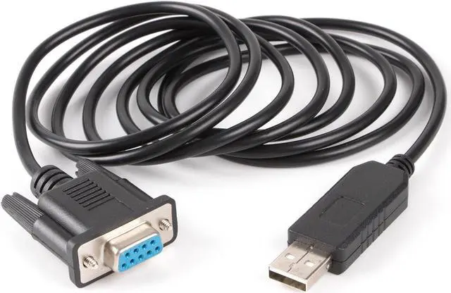 Alt view image 4 of 5 - USB serial db9 ft232r USB rs232 null modem cable pc control tv cable (2-TXD(yellow), 3-RXD(orange),5-GND(GND), 7-CTS(green),8-RTS(brown), 1/4/6/9-NC)