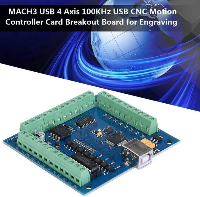 Alt view image 4 of 5 - 100 KHz Motion Card 4 Axis USB CNC Motion Controller Card Board for Engraving