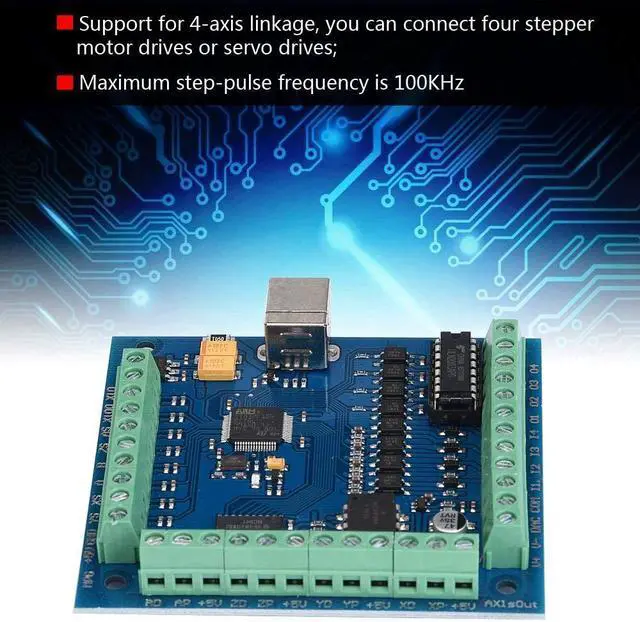 Alt view image 3 of 5 - 100 KHz Motion Card 4 Axis USB CNC Motion Controller Card Board for Engraving