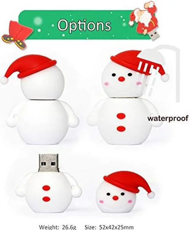 Alt view image 2 of 5 - Christmas USB Flash Drive 5 Pack 16GB, Leizhan Cute Thumb Drive Memory Stick Santa Claus, Christmas Tree, Elk,Snowman, Dog Photo Stick New Year Gift U Disk