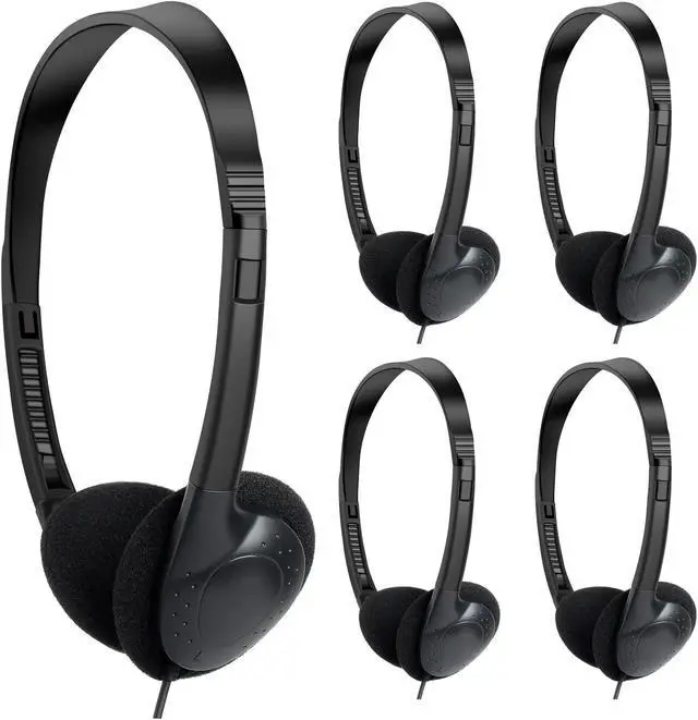 Main image of YFSFQS Kids Headphones Bulk 30 Pack for School Students Children Teen Boys Girls, Wholesale Disposable Headphones for Classroom Earphones (Black)