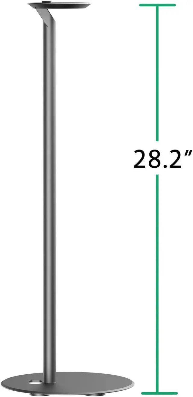 Alt view image 2 of 5 - ynVISION.DESIGN Fixed Height Floor Stand Compatible with SONOS Era 100 and Era 300 - Black 2 Pack (Pair)