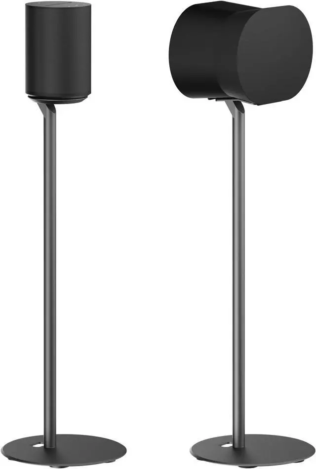 Main image of ynVISION.DESIGN Fixed Height Floor Stand Compatible with SONOS Era 100 and Era 300 - Black 2 Pack (Pair)